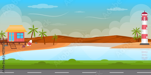 
A beach wallpaper portraying natural holiday view

