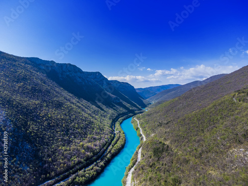 The Riverbed of the Soca River Before Powerplant in Solkan