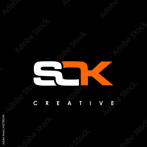 SOK Letter Initial Logo Design Template Vector Illustration