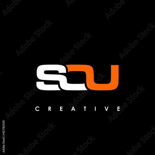 SOU Letter Initial Logo Design Template Vector Illustration photo