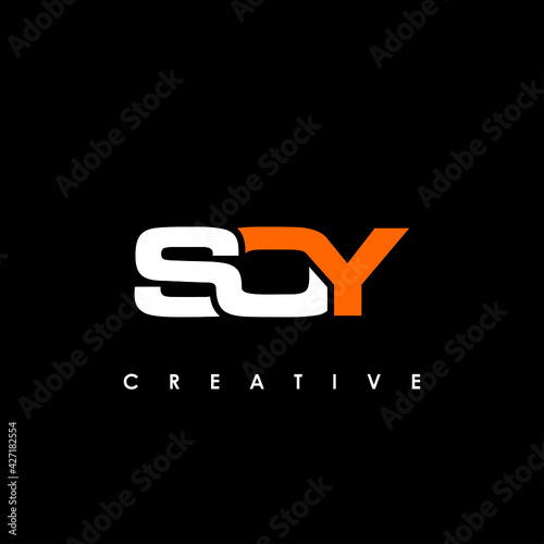 SOY Letter Initial Logo Design Template Vector Illustration