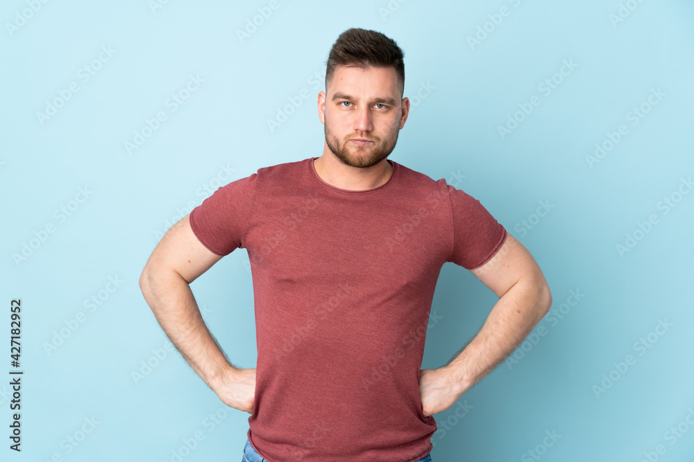 Russian handsome man over isolated background angry Russian handsome man over isolated background angry