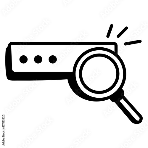 
Online search is designed in hand drawn editable icon 

