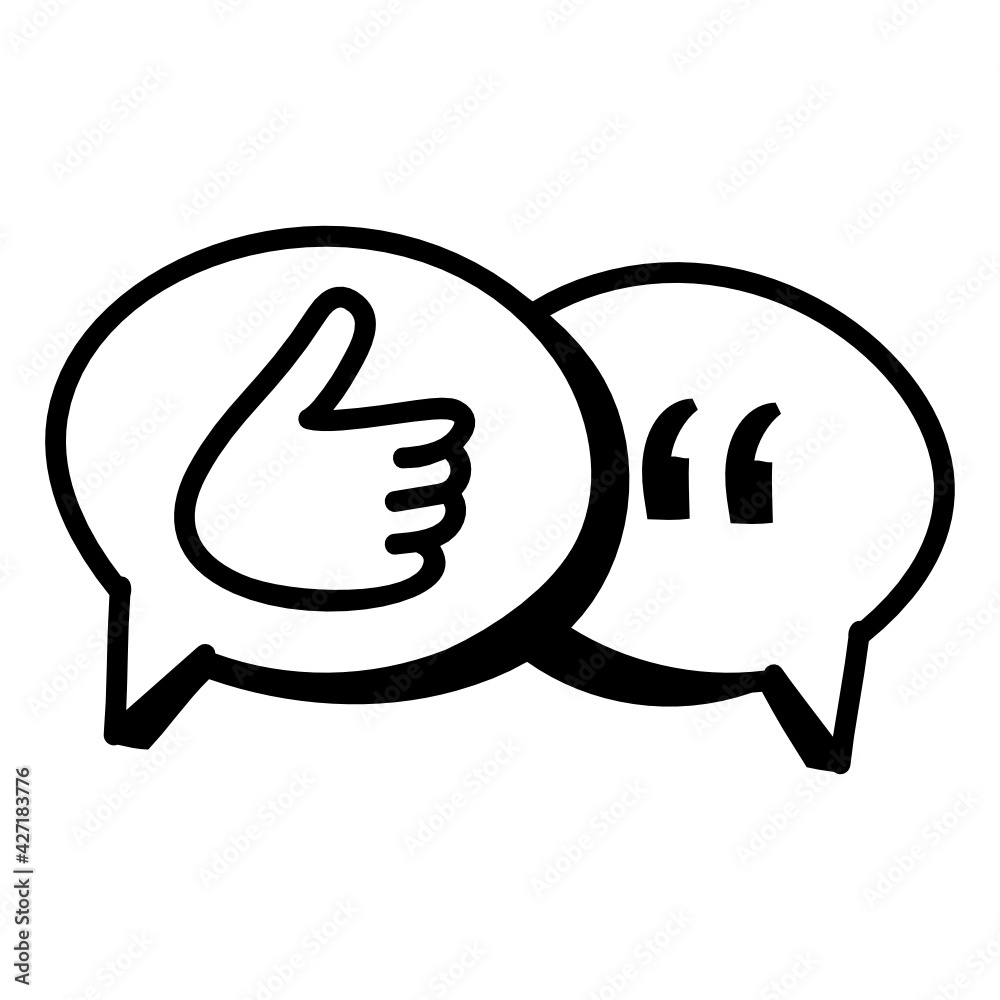 Well designed hand drawn icon of testimonials
Well designed hand drawn icon of testimonials