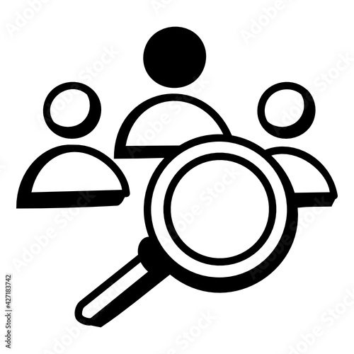 
A doodle style icon of search audience 


