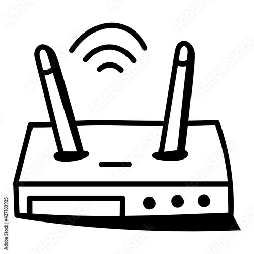 
Download this premium icon of wifi router 

