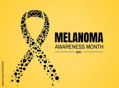 Melanoma Cancer Awareness Month banner. Symbol of the fight against melanoma cancer. photo