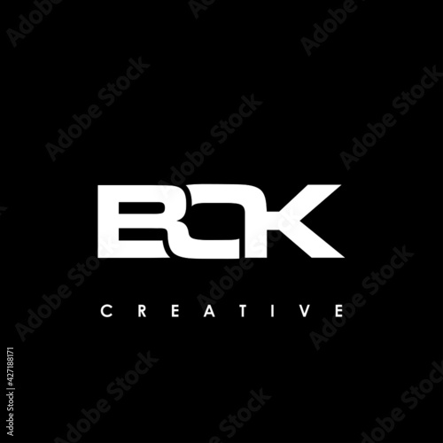 BOK Letter Initial Logo Design Template Vector Illustration
