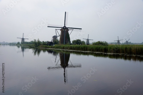 Windmills at Kinderdijk in the Netherlands