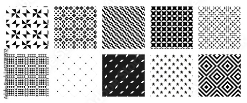 Black and white pattern set