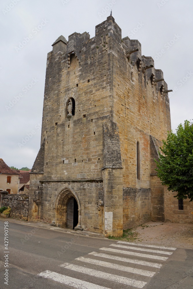 Fortified church of Saint Martial in Rudelle France