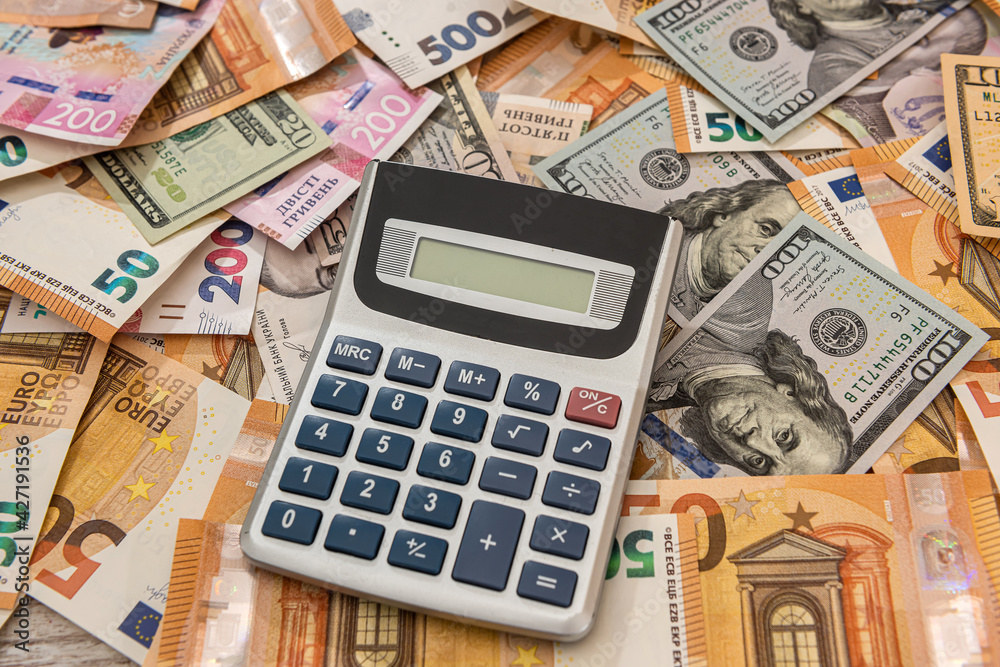Business accounting euro hrivna dollar and calculator Business accounting euro hrivna dollar and calculator