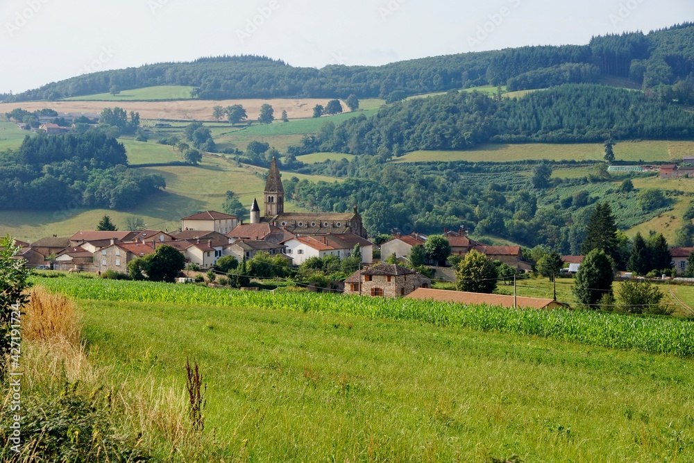 Obraz premium View on Trambly a commune in the Saône-et-Loire department in France