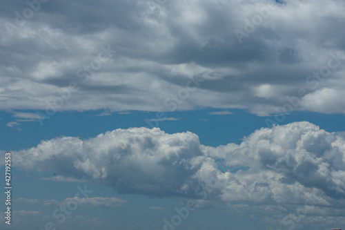 Fototapeta Naklejka Na Ścianę i Meble -  Clouds on a spring Sunday in the Mediterranean