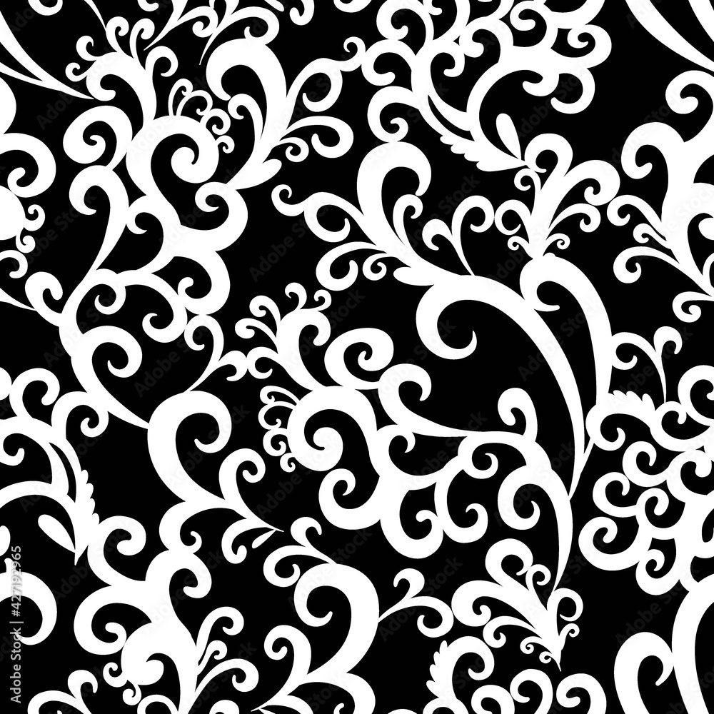 Paisley seamless pattern in ethnic style. Abstract vintage pattern with decorative elements, vector pattern in Oriental style..