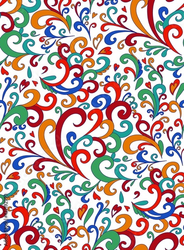 Paisley seamless pattern in ethnic style. Abstract vintage pattern with decorative elements, vector pattern in Oriental style..