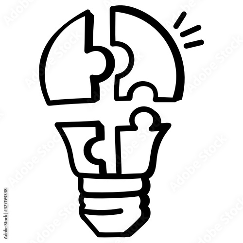 
A very creative hand drawn icon of autism awareness 

