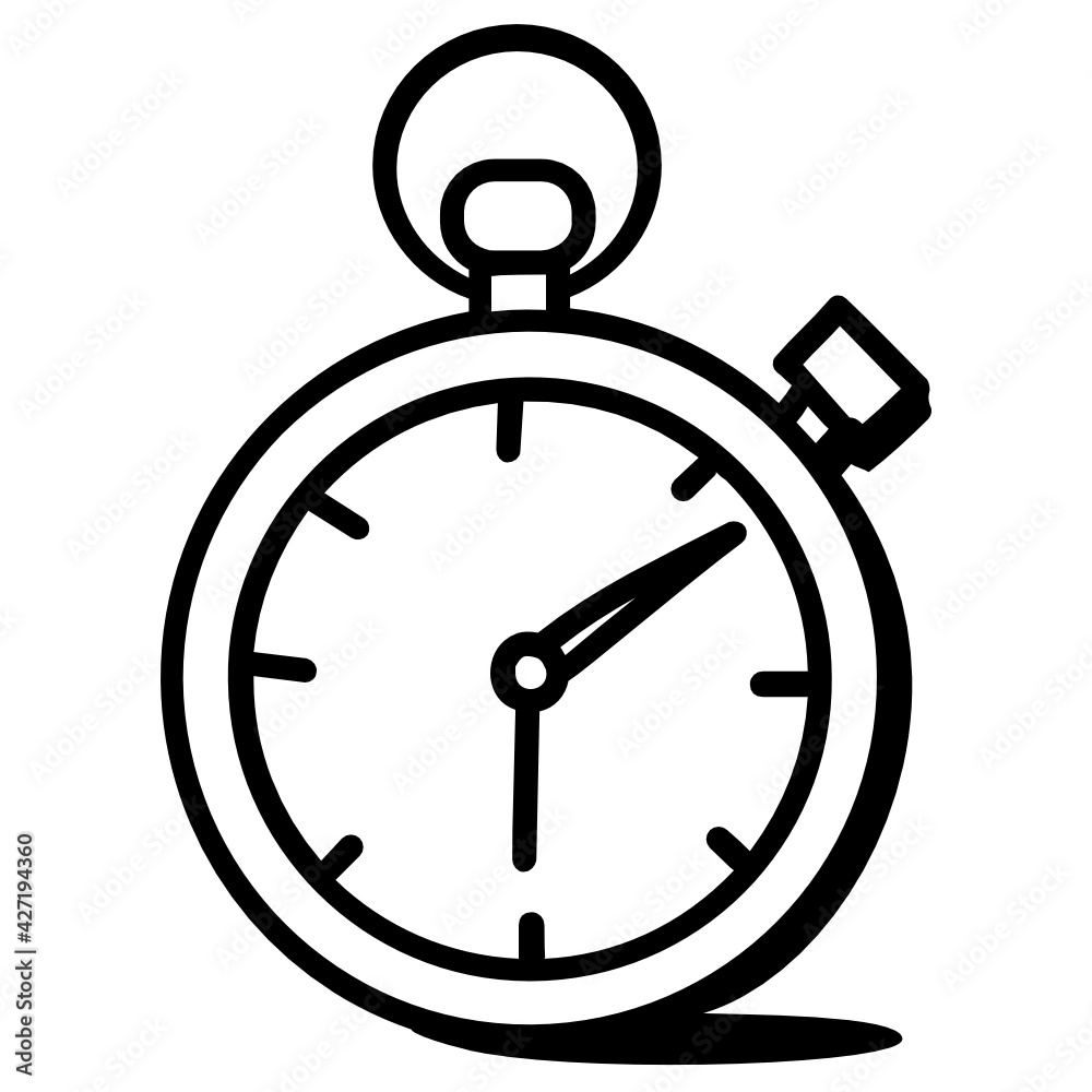Well designed hand drawn icon of stopwatch is easy to use and editable
Well designed hand drawn icon of stopwatch is easy to use and editable
