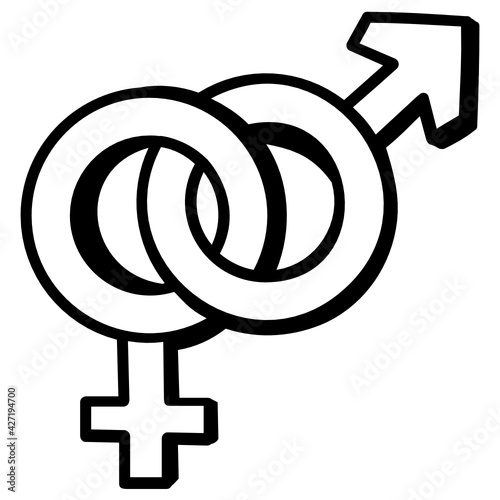 
Genders in hand drawn premium icon 

