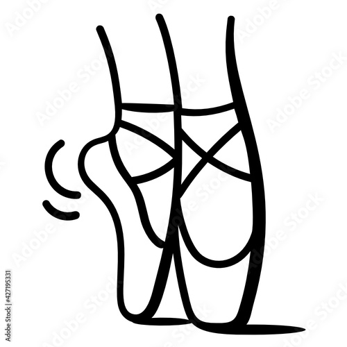 
A trendy design icon of ballet shoes 

 photo
