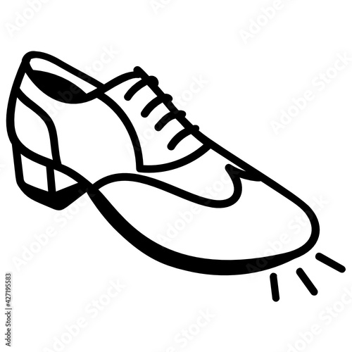 
A trendy vector design of shoe icon

