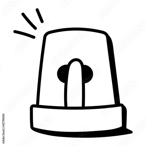 
Have a look at this hand drawn icon of siren 

