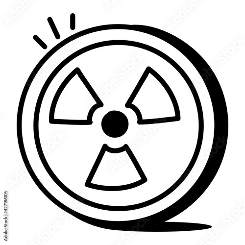 
Radioactive hand drawn icon is easy to download and premium 

