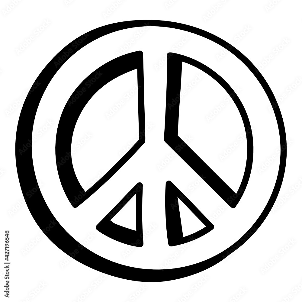 A symbol of peace in modern doodle icon
A symbol of peace in modern doodle icon