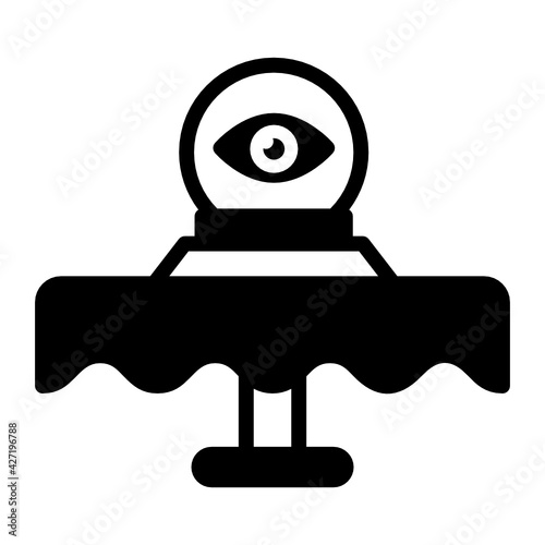 
A fortune teller glyph icon, premium download

