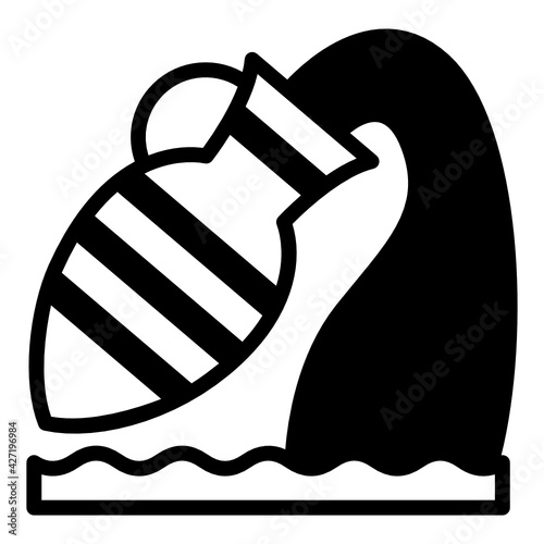 
Aquarius solid icon, download with premium design 

