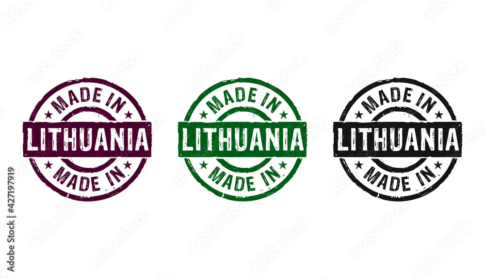 Made in Lithuania stamp and stamping Made in Lithuania stamp and stamping