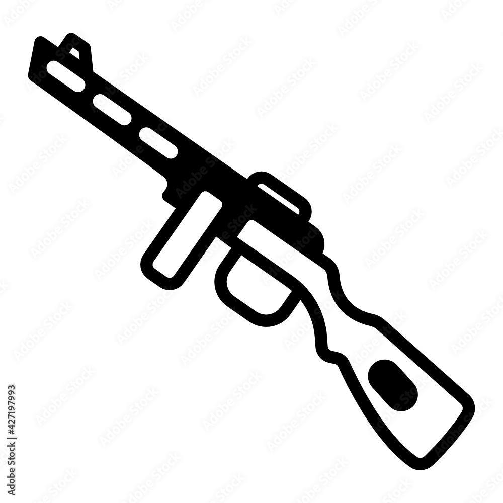 Well designed glyph line style icon of handgun
Well designed glyph line style icon of handgun