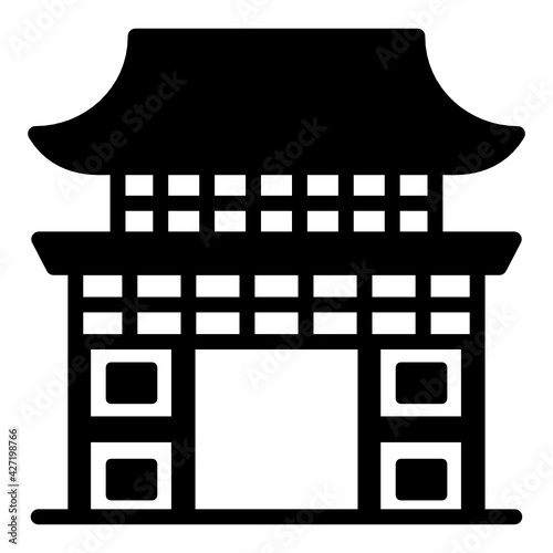
Kiyomizu dera glyph design vector 

