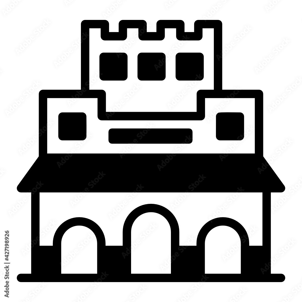Alhambra premium vector design in glyph style
Alhambra premium vector design in glyph style