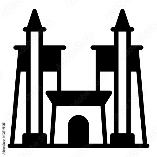 
Beautifully designed filled icon of luxor temple 


