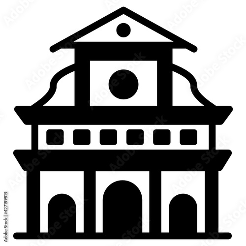 
Beautifully designed glyph icon of maria novella church

