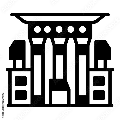 
A kom ombo temple in egypt, solid icon

