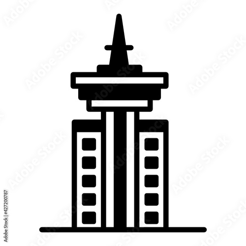 
A columbian harbour center tower solid icon in canada

