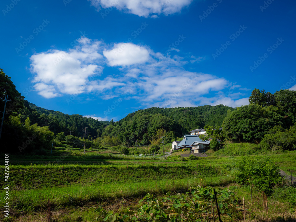 village in the mountains, Japanese countryside