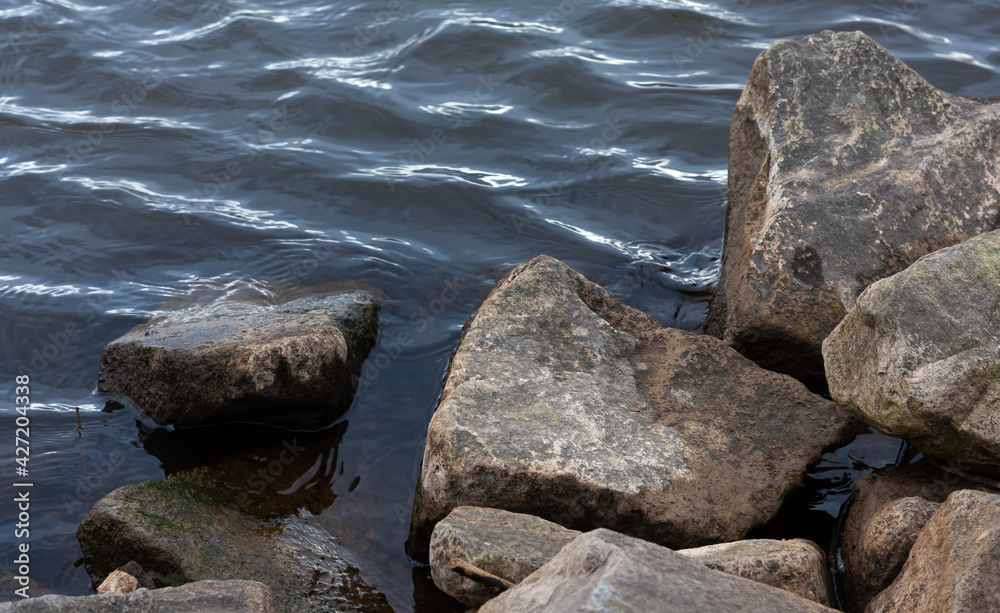 rocks in water of a fresh water river rocks in water of a fresh water river