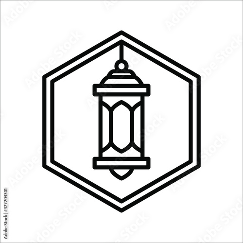Wallpaper Mural lantern icon vector illustration on White background. color editable Torontodigital.ca