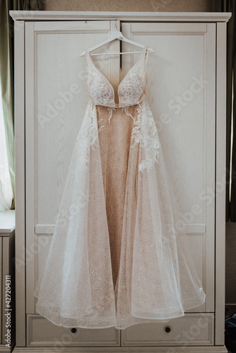 wedding dress on a mannequin