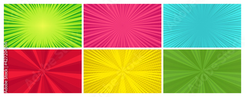 Colorful comic book background in pop art style
