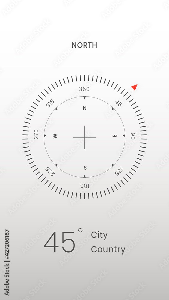 Smart compass screen and weather forecast Smart compass screen and weather forecast