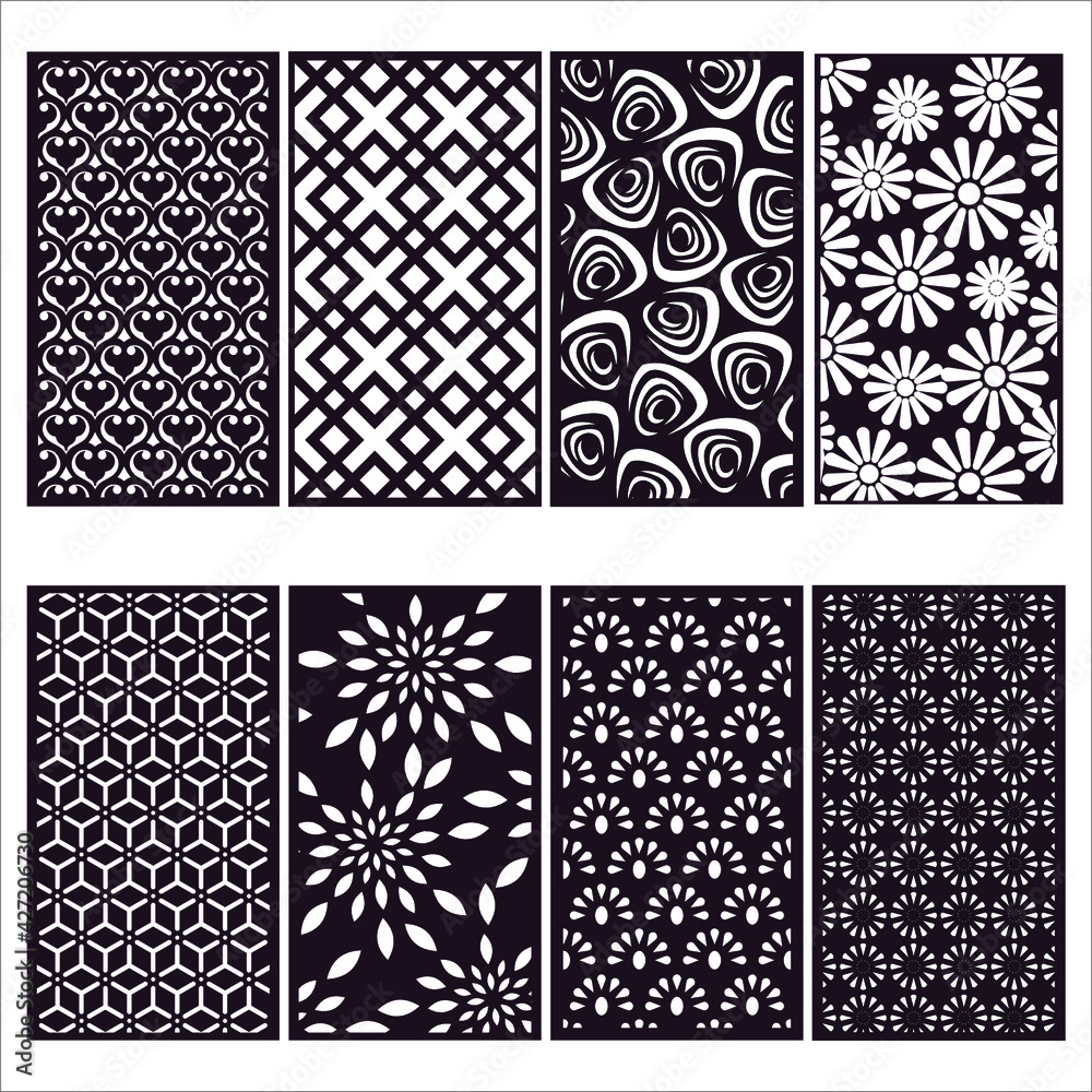 Vetor de Vector Cnc jali design for graphics for graphic and plywood