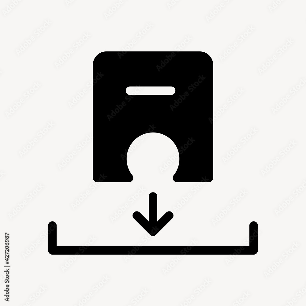 Deposit flat icon financial symbol Deposit flat icon financial symbol