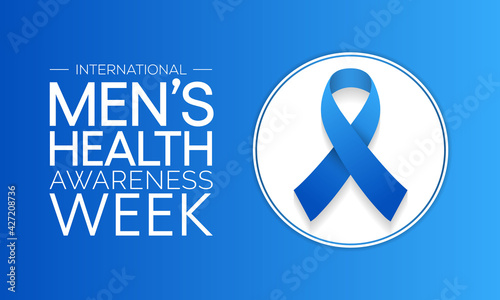 Men's health week is observed every year in June, it is used to raise awareness about health care for men and focus on encouraging boys to practice and implement healthy living decisions. Vector art.