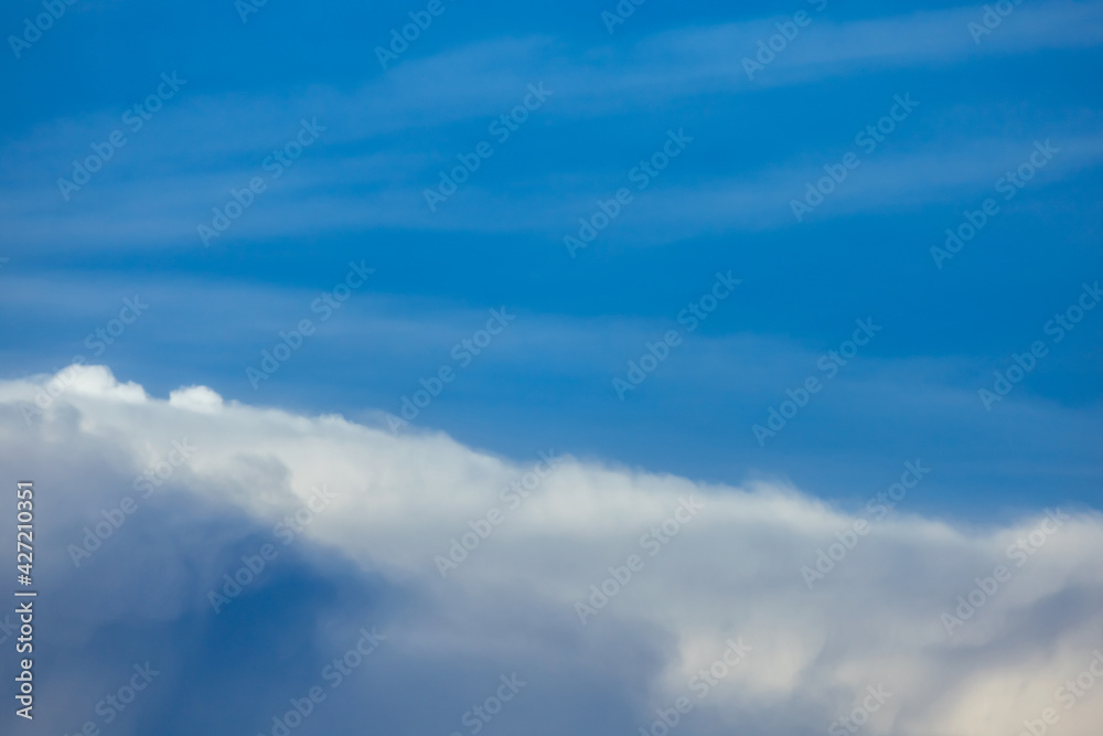 beautiful shape of cloud and blue sky for background, abstract texture for presentation template