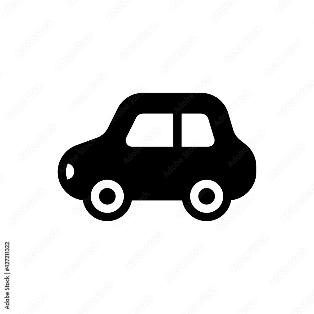 Automobile Vector Glyph Icon. Hotel and Services Symbol EPS 10 