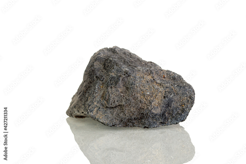 Fototapeta premium macro mineral stone Serpentine on a white background